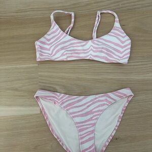 Triangle zebra punch swimsuit maci size small